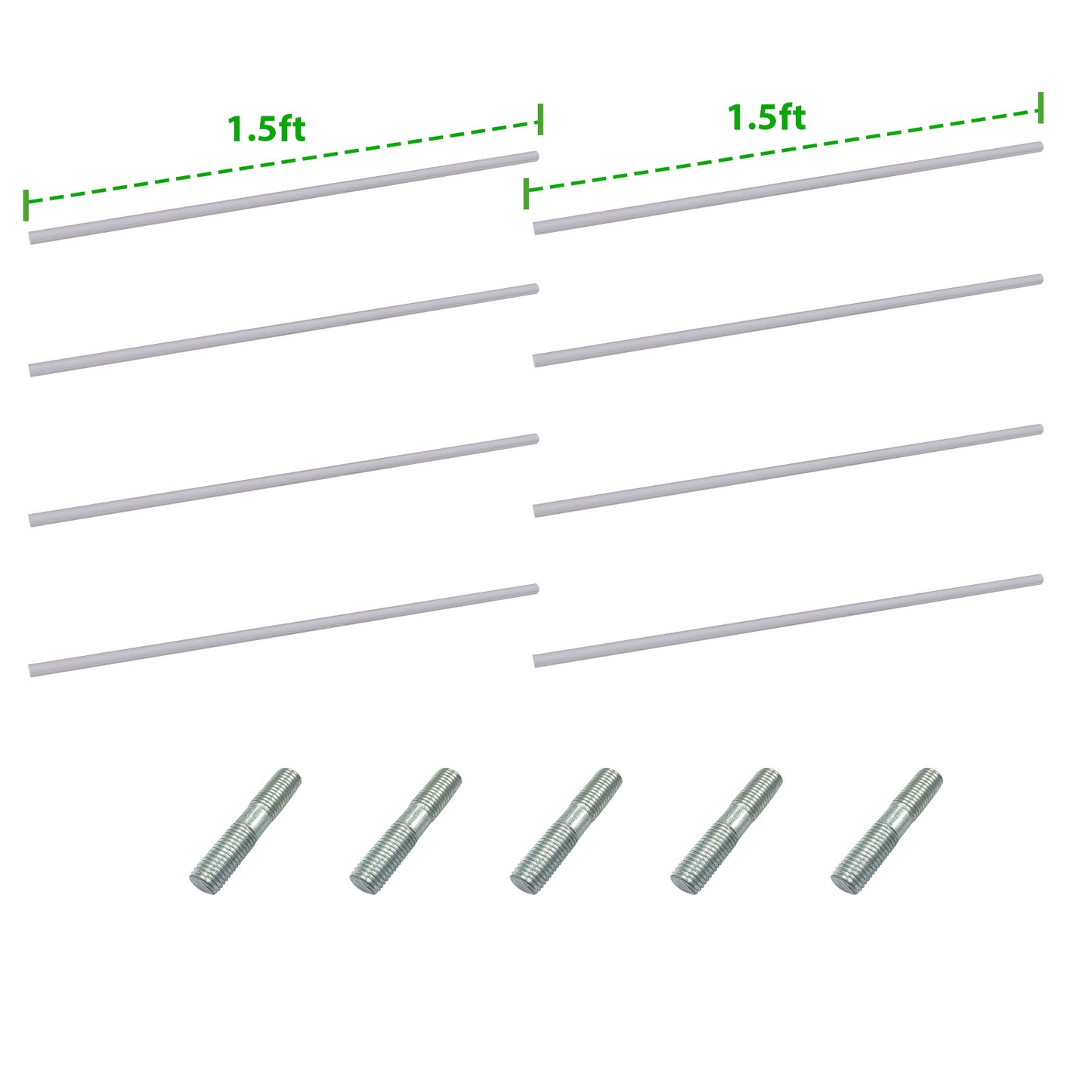 Anleolife Center Support Bracing Rods for Raised Garden Beds