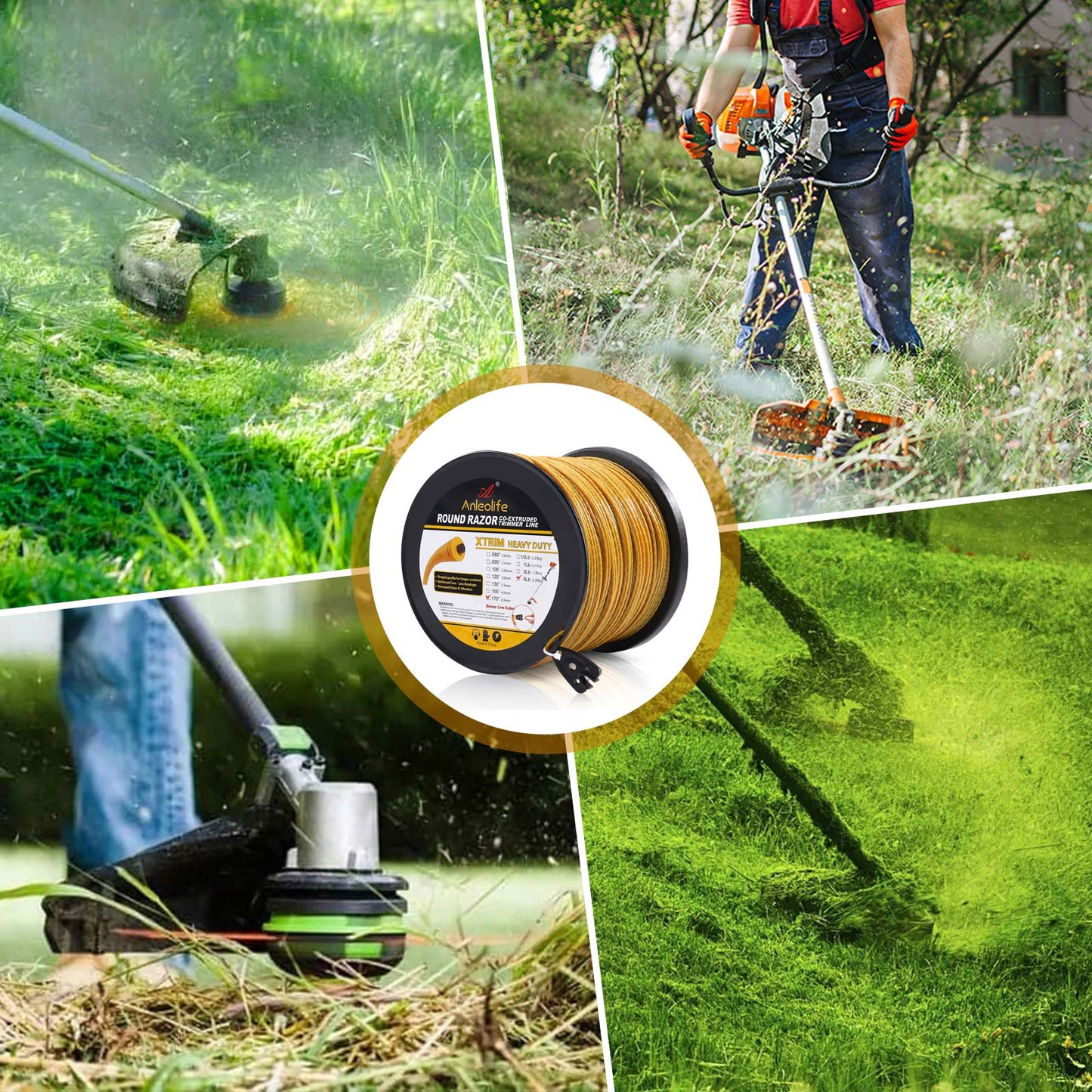 Anleolife .170'' Round Razor Trimmer Line