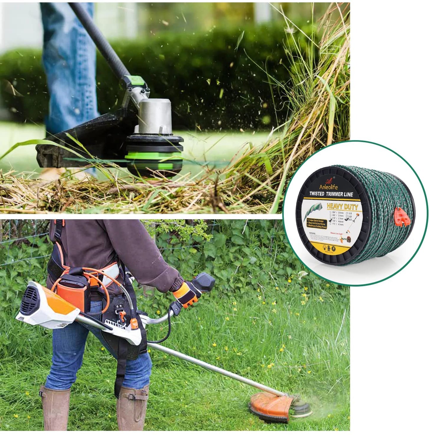 Heavy Duty Twisted .155'' String Trimmer Line