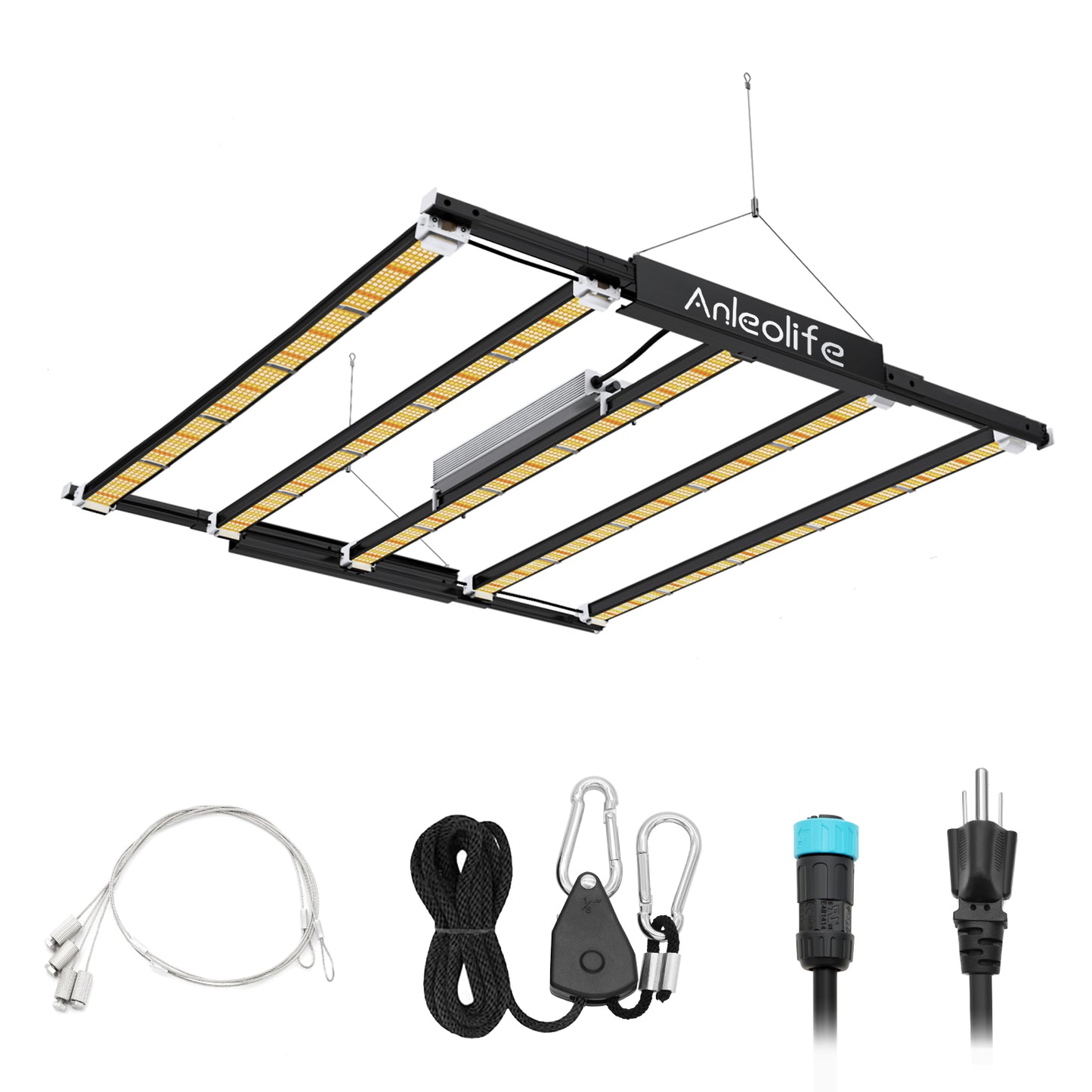 Stretchable LED Grow Light 730W Black