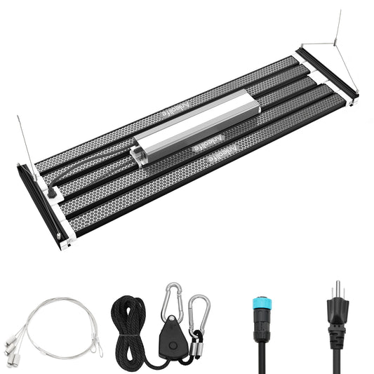 Stretchable LED Grow Lights Samsung LM301H EVO Diodes Full Spectrum Lamp For Indoor/Tent Use (730W Black)