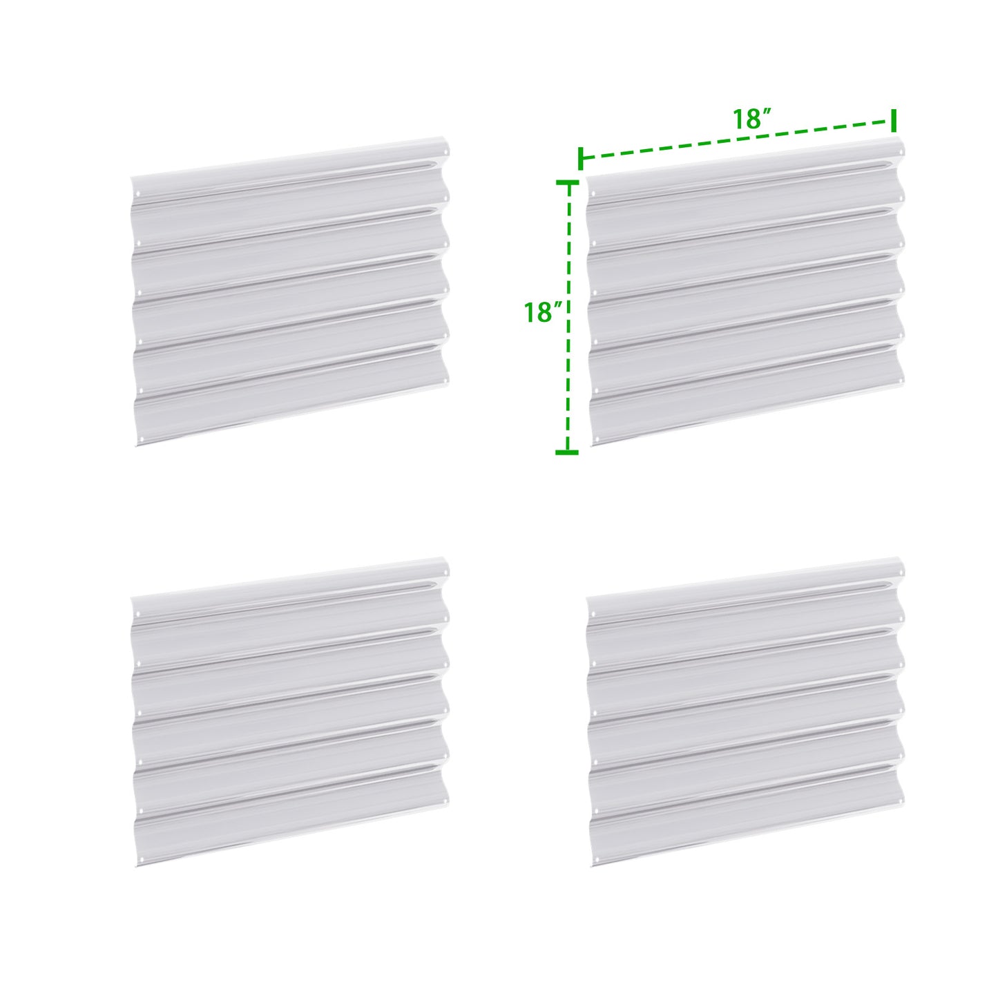 18'' Tall DIY Modular Garden Bed Panels, 22-Gauge Galvanized Steel, 4-Pack