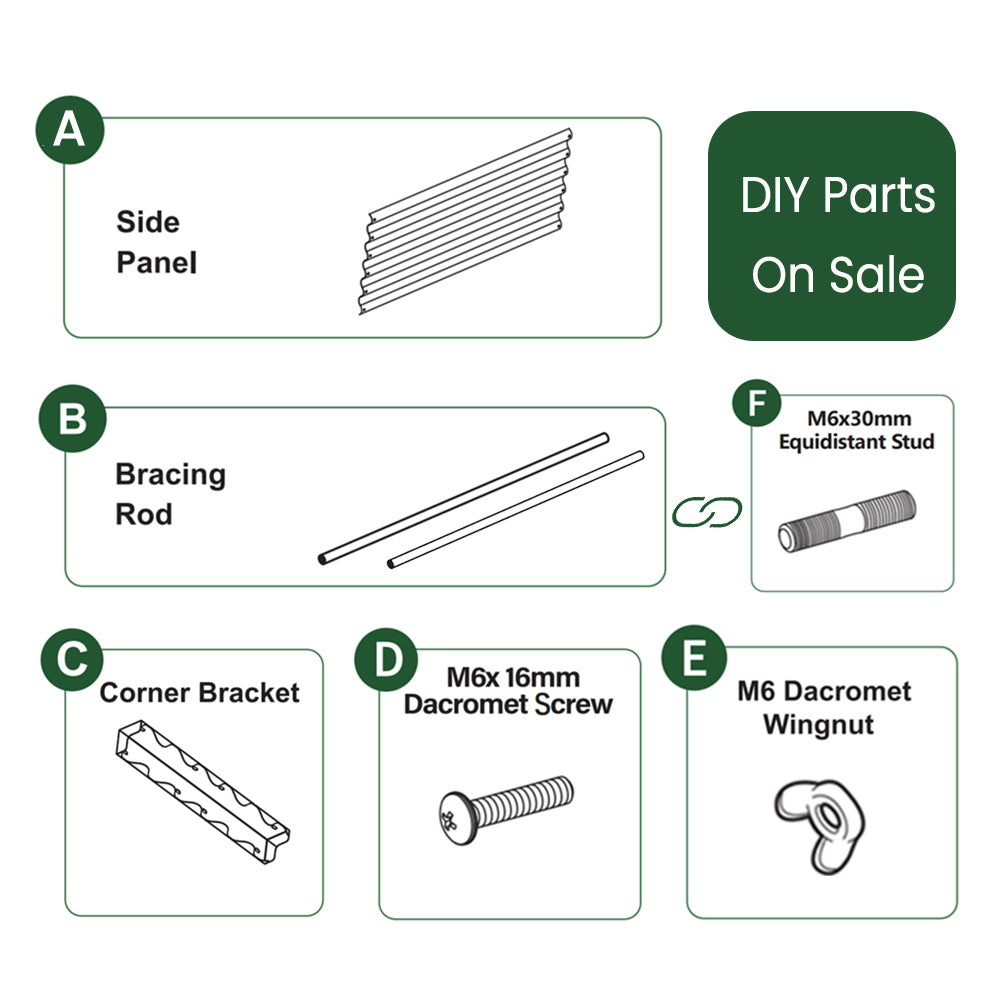 Anleolife Dacromet Wingnuts & Screws - High Corrosion Resistance