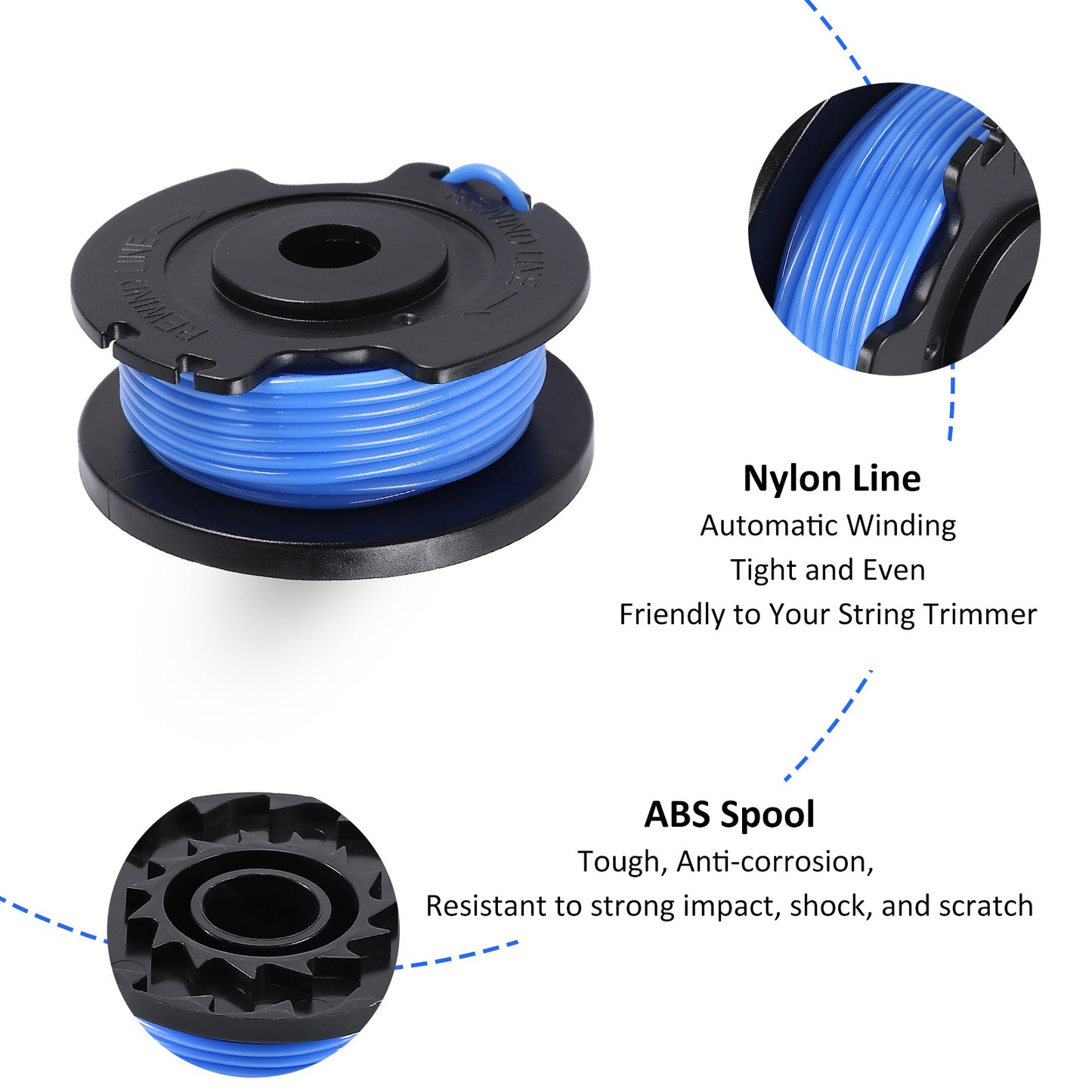 .065'' Single Line Replacement Spool For Greenworks String Trimmer