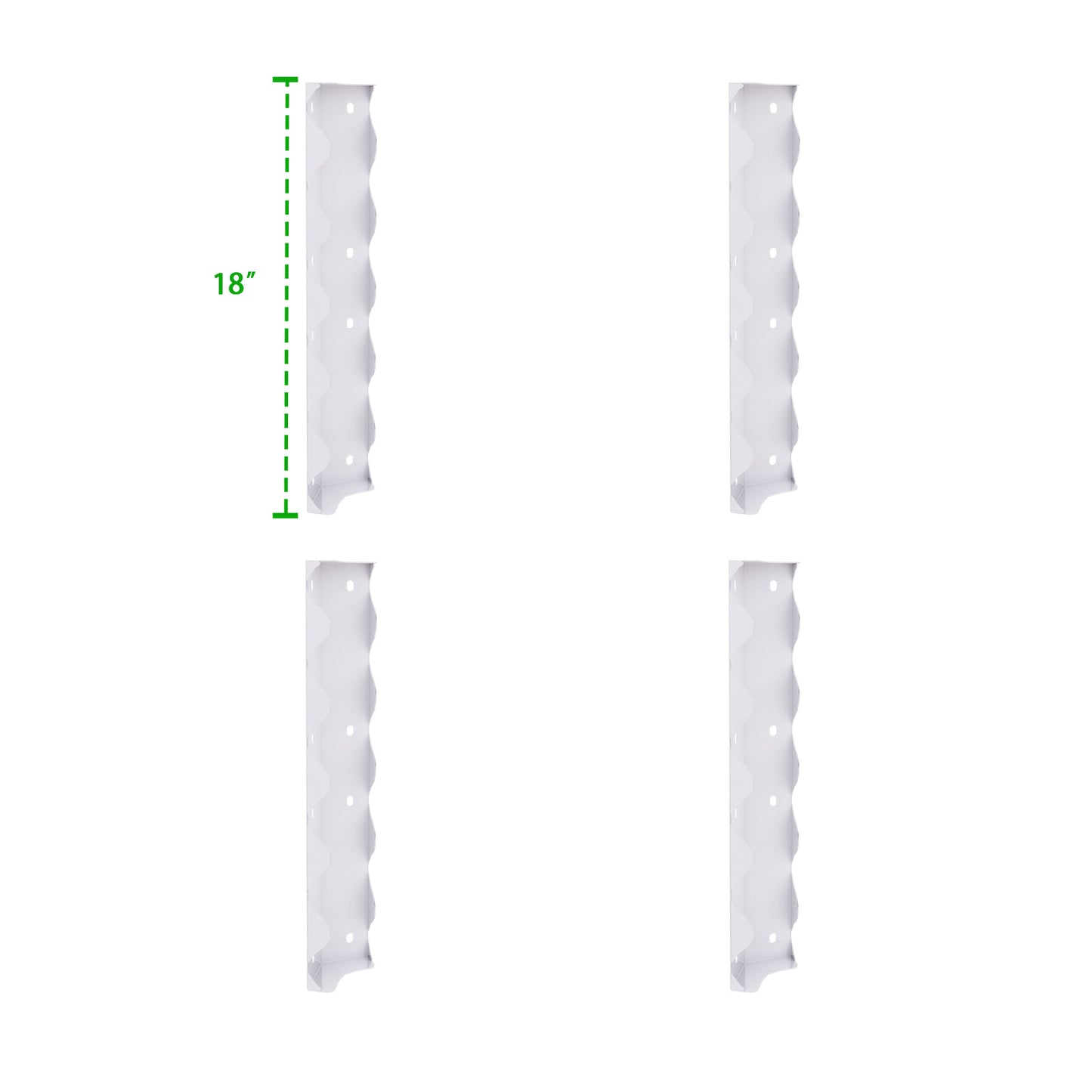 18'' Tall DIY Modular Garden Bed Panels, 22-Gauge Galvanized Steel, 4-Pack