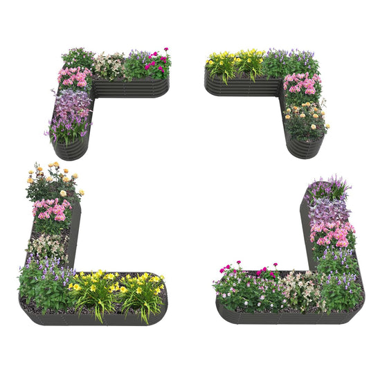 Modular Corner Garden Bed Set – 4 Pieces for Creative Layout