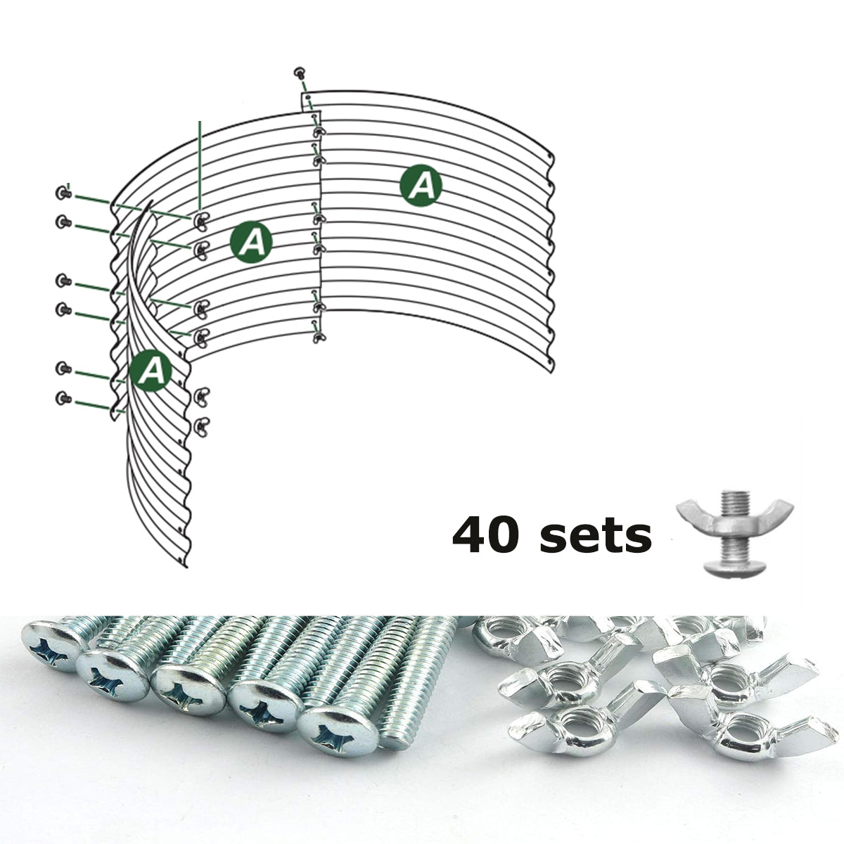 Anleolife Dacromet Wingnuts & Screws - High Corrosion Resistance