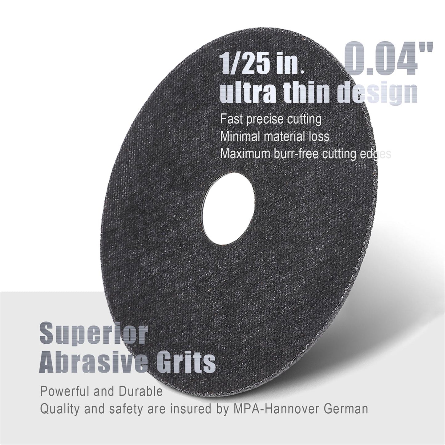 Ultra Thin Cut Off Wheel 4'' x .04'' x 5/8'' for Metal and Stainless Steel Cutting, Type 1, Angle Grinder Uses (12 PCS)