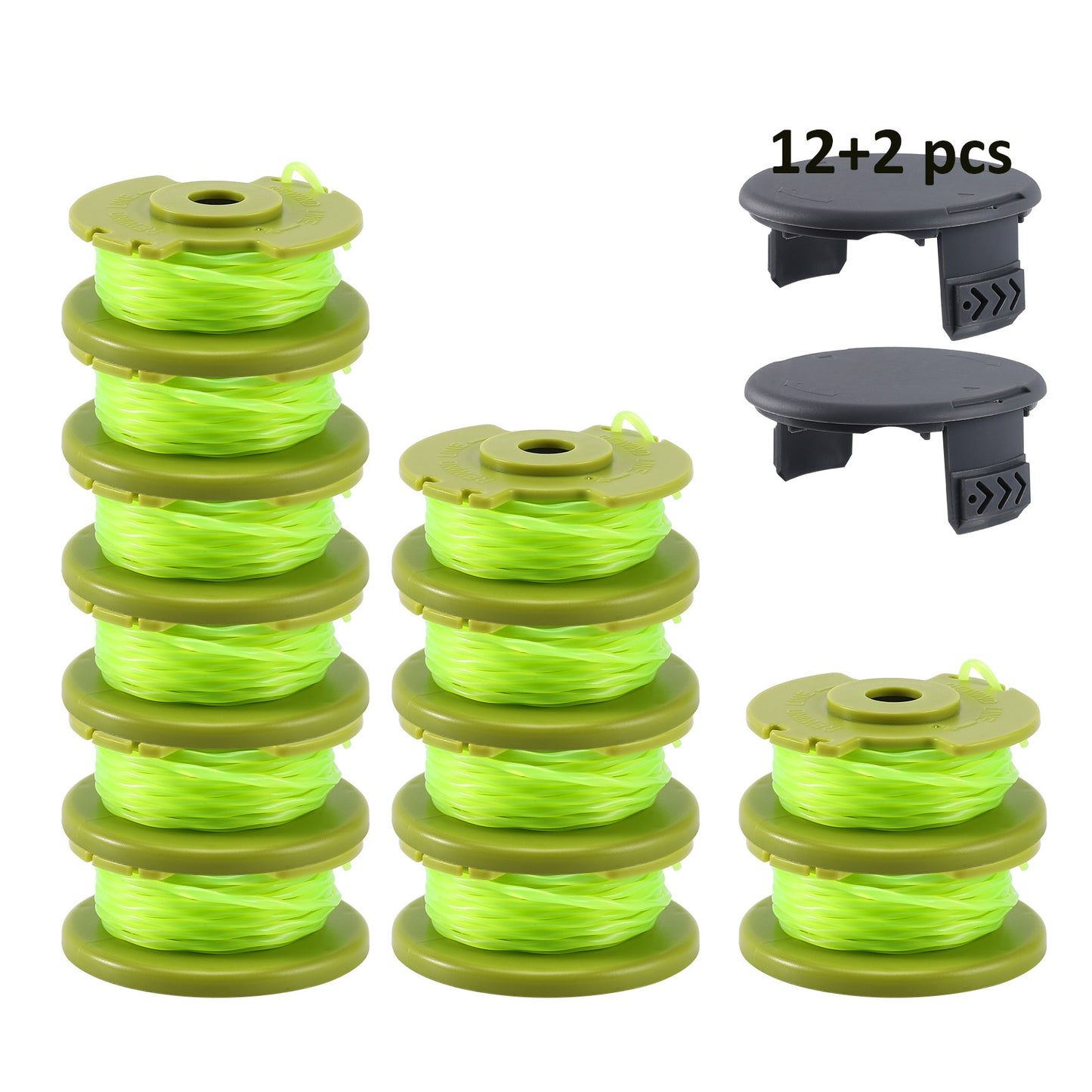 .080''x11ft Twisted Line Spool #AC80RL3 Replacement for RYOBI Trimmers 18v 24v and 40v
