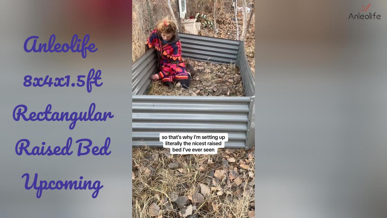 Anleolife 8x4x1.5ft Rectangular Grey Raised Garden Bed  Review 01