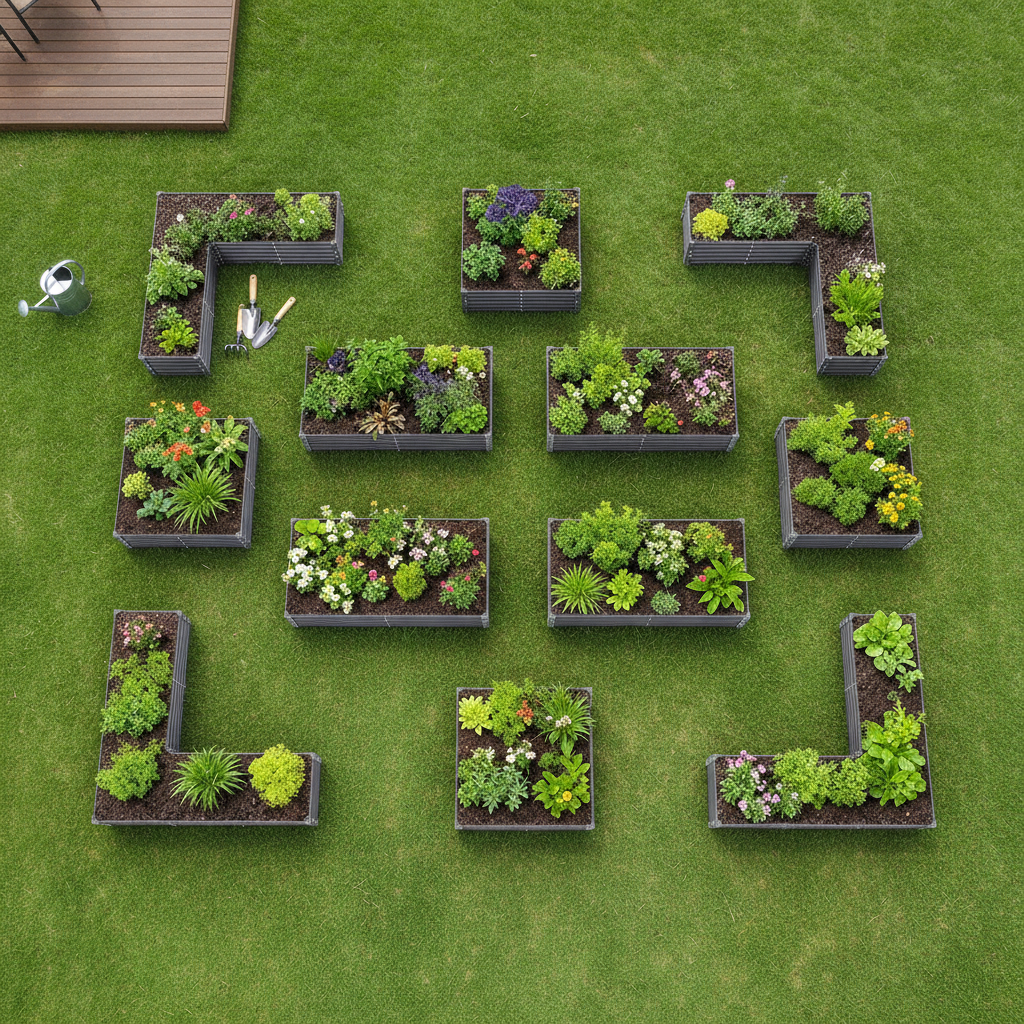 18" Modular Garden Bed - Aerial View