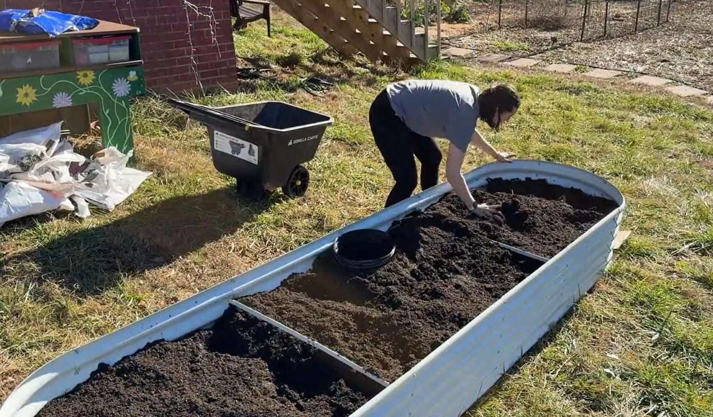 Set of 6: 12x3x1.5ft Oval Modular Metal Raised Garden Bed (Classic White)