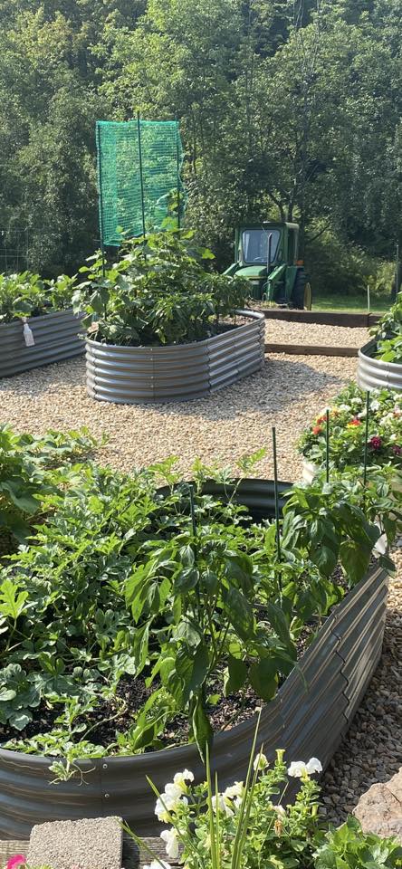 8x4x2ft  Oval Modular Sturdy Metal Raised Garden Bed Set (Quartz Gray)