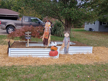 74''x74''x18'' U-shaped Galvanized Steel Raised Garden Bed - White