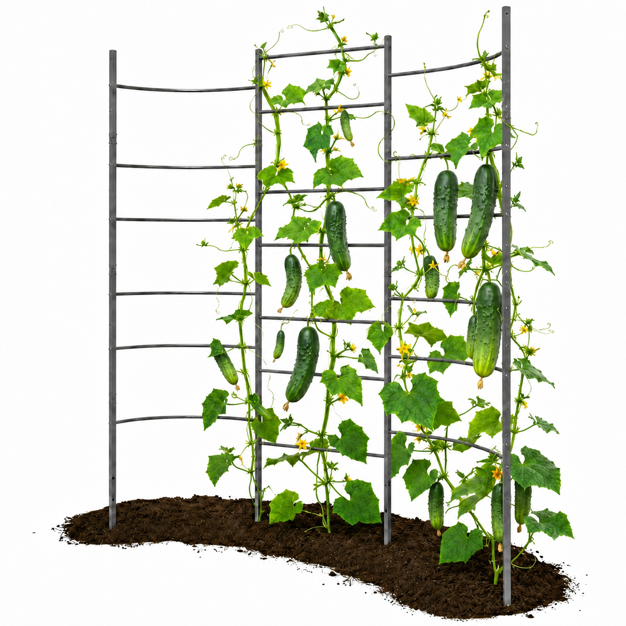 6FT Tall Garden Trellis, Heavy-duty Metal Plant Support for Raised Beds or Ground-level Planting