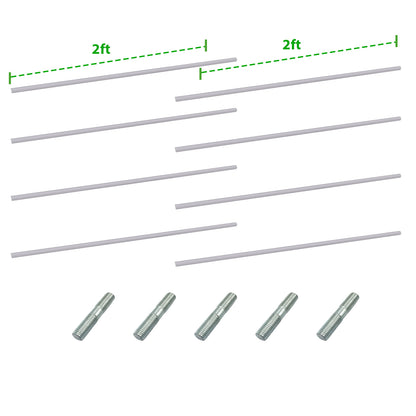 Anleolife Center Support Bracing Rods for Raised Garden Beds