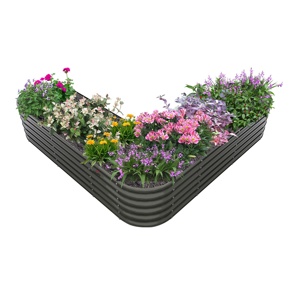 18" Tall Set of 4 Raised Garden Beds, Corner Layout Design