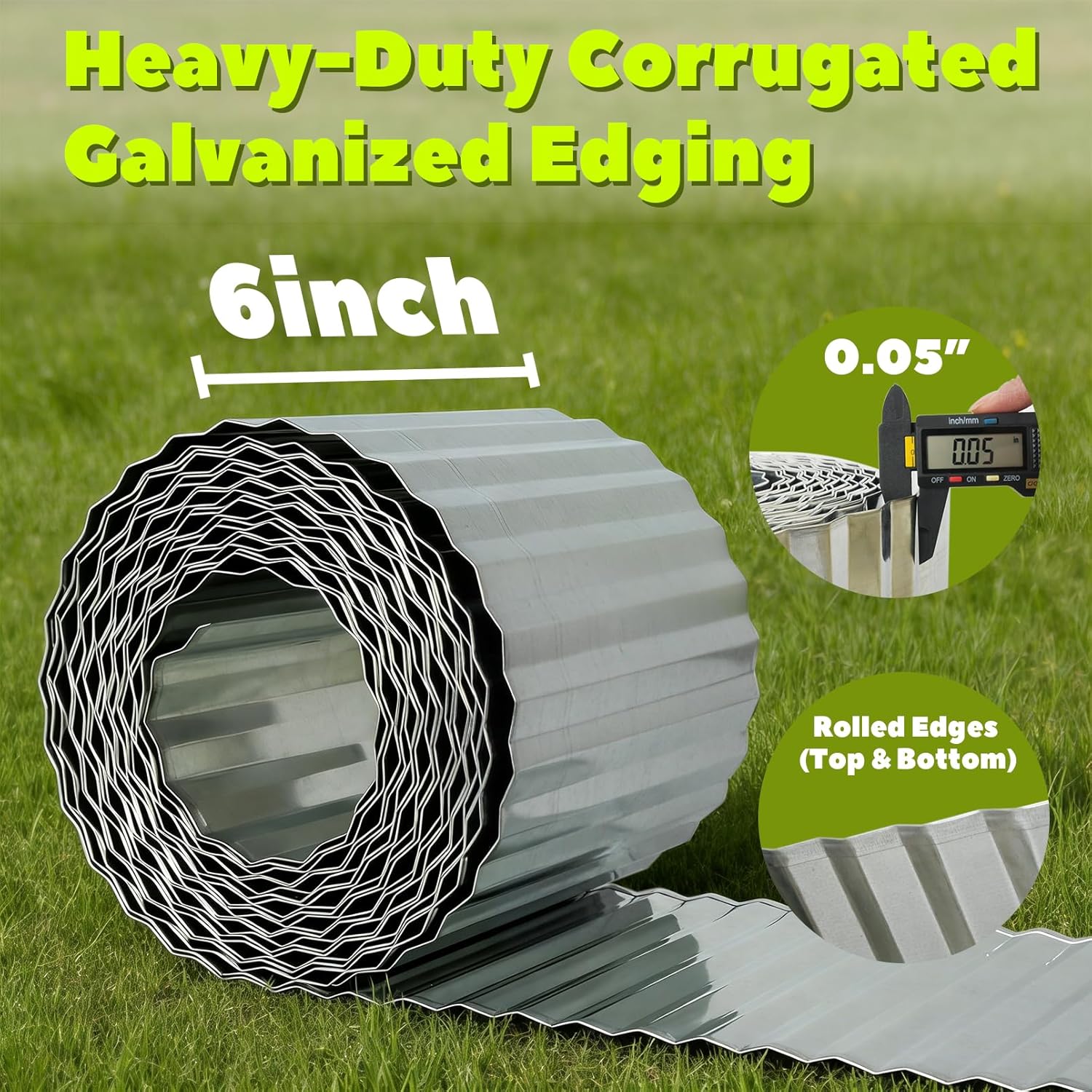 Corrugated Galvanized Steel Landscape Edging – Flexible Metal Garden Border