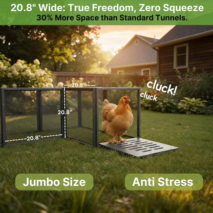 20.8" Expandable Chicken Tunnel – Modular Metal Predator-Proof Run