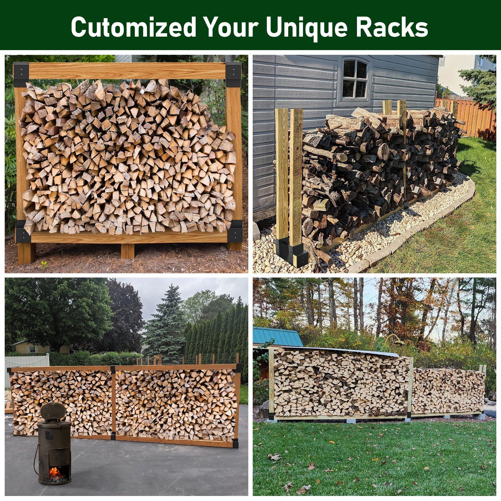 Sturdy Firewood Log Racks | Outdoor Storage Solutions | Anleolife ...