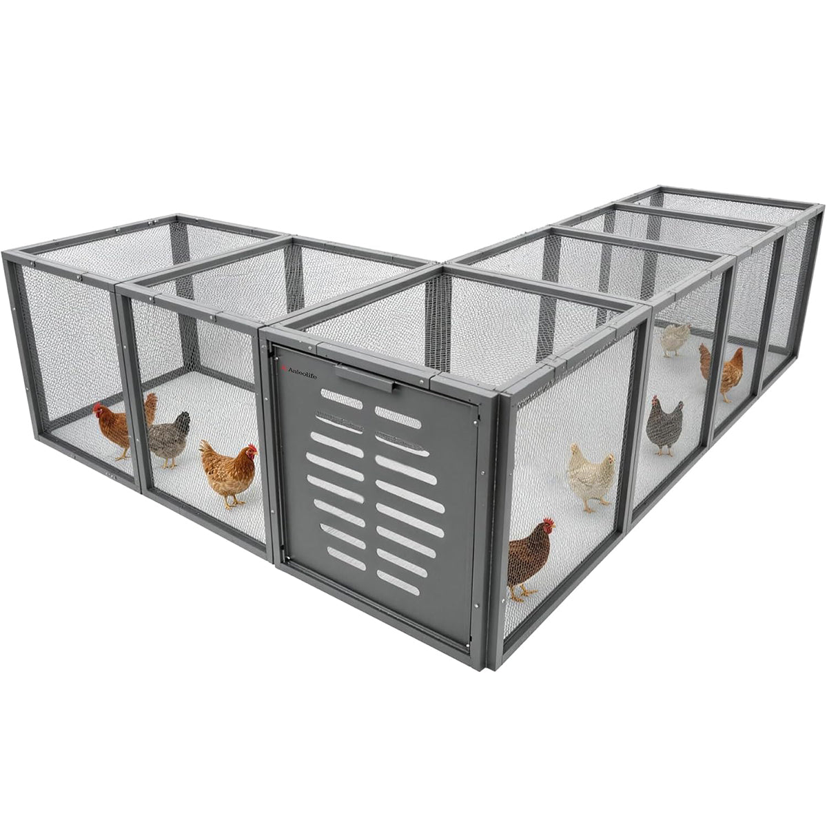 Heavy Duty Metal Chicken Tunnel Predator-Proof Run for Poultry & Small Pets