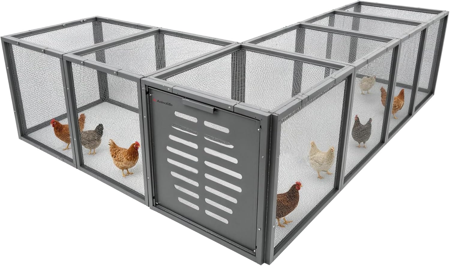 Heavy Duty Metal Chicken Tunnel Predator-Proof Run for Poultry & Small Pets