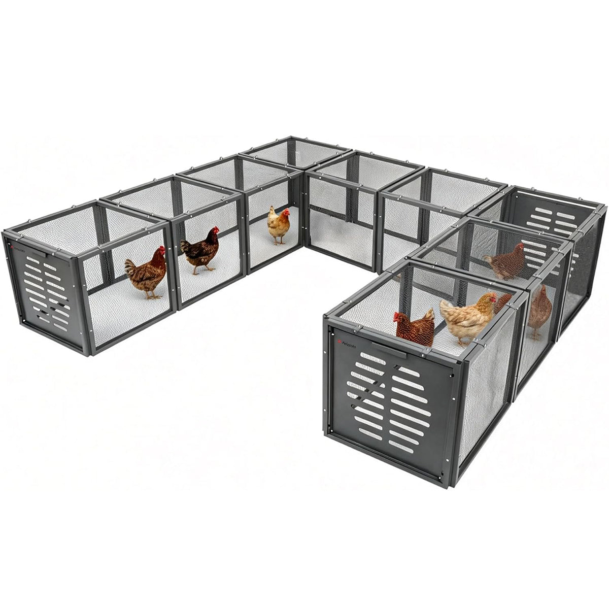 Heavy Duty Metal Chicken Tunnel Predator-Proof Run for Poultry & Small Pets