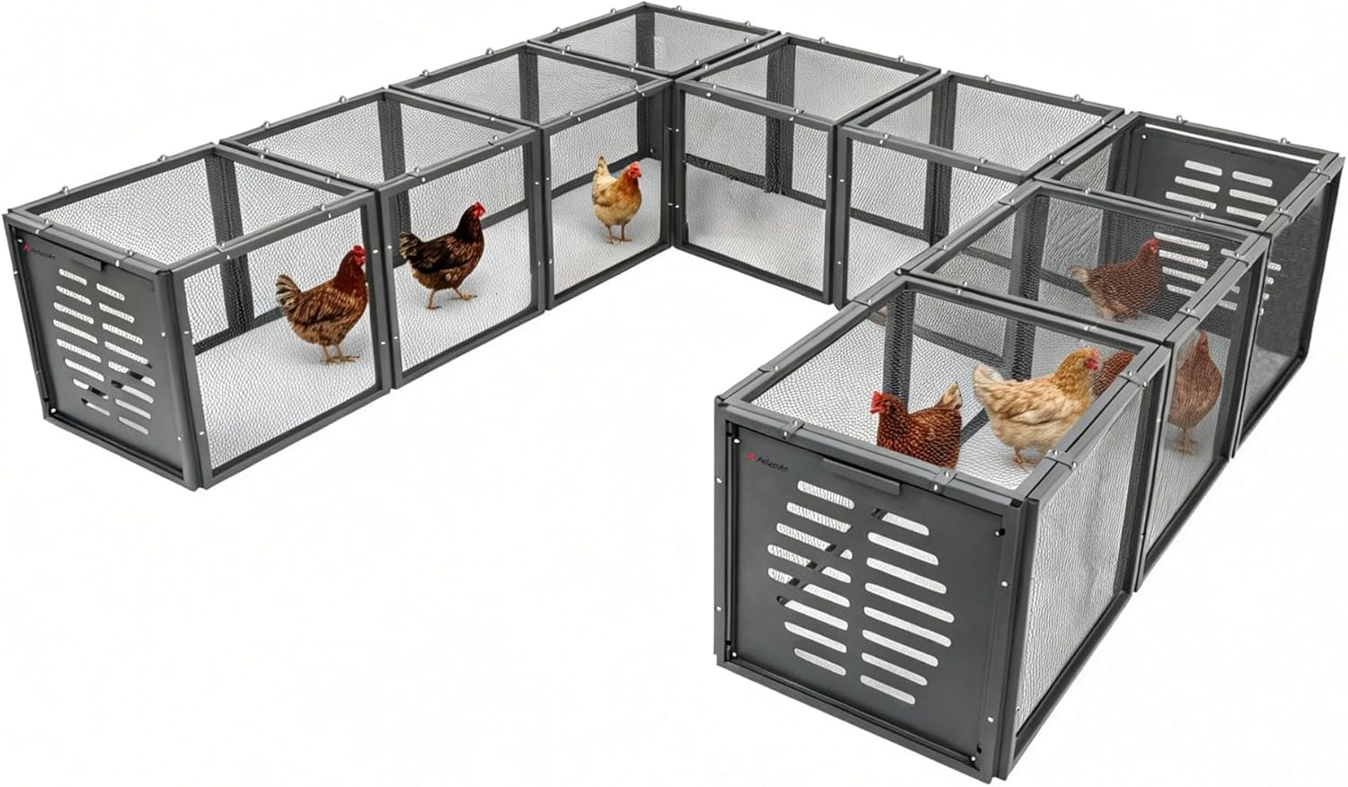Heavy Duty Metal Chicken Tunnel Predator-Proof Run for Poultry & Small Pets