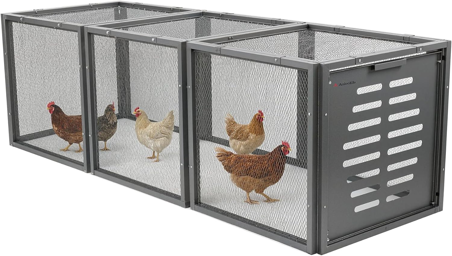 Heavy Duty Metal Chicken Tunnel Predator-Proof Run for Poultry & Small Pets