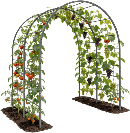 Garden Arch Trellis for Raised Beds – Heavy Duty Metal Tunnel Trellis