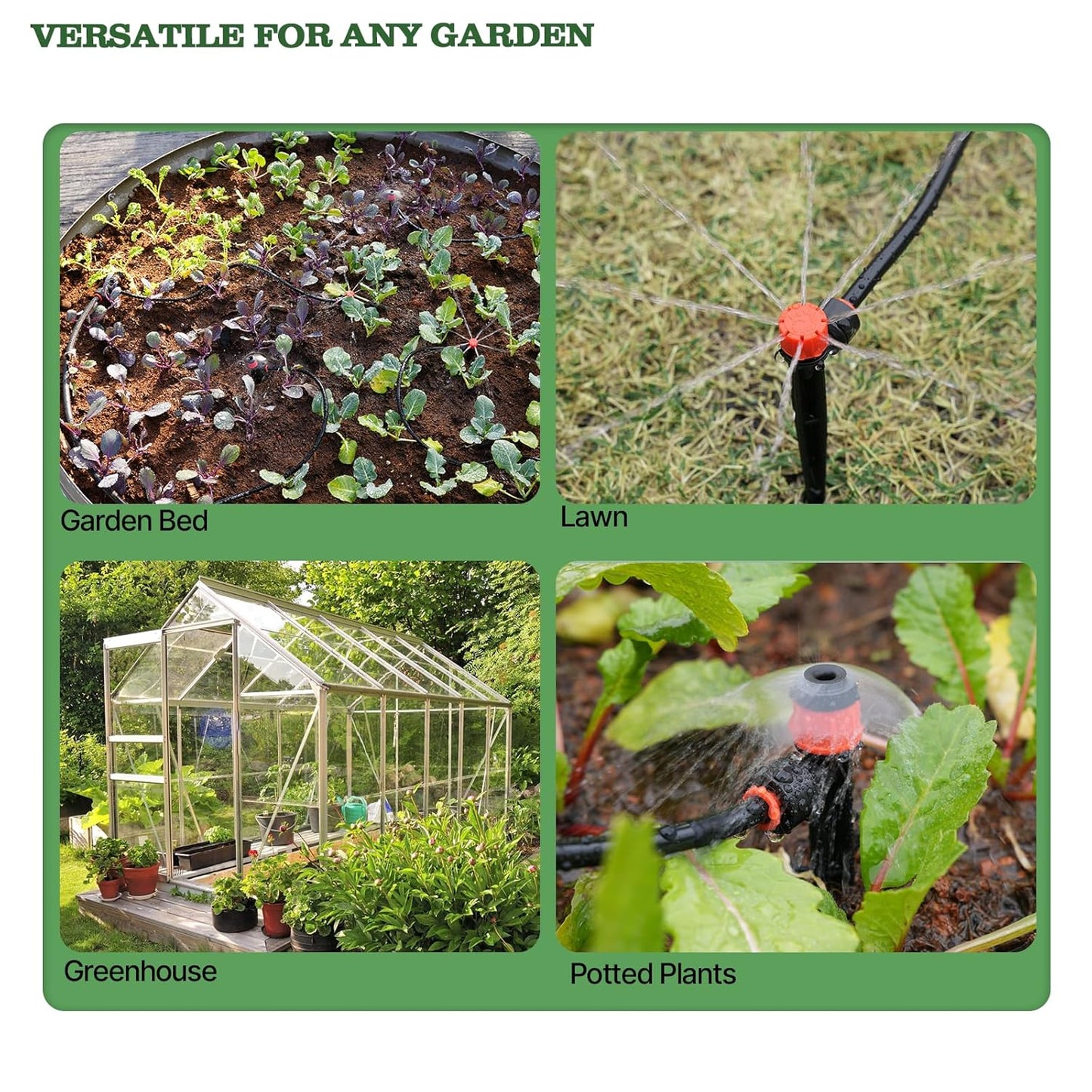 100FT Garden Drip Irrigation Kit with Adjustable Emitters