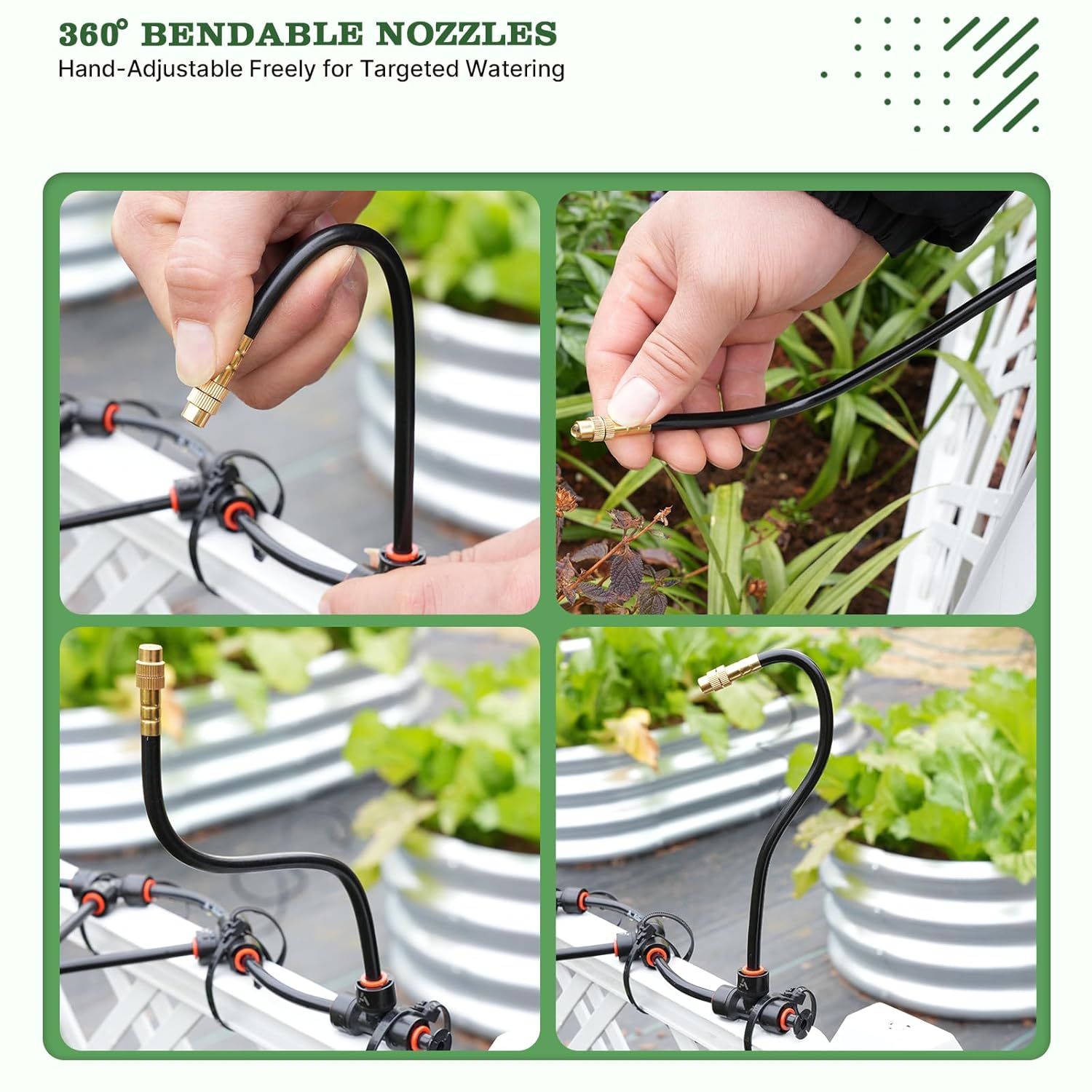 50FT Garden Drip & Mist Irrigation Kit with Adjustable Nozzles