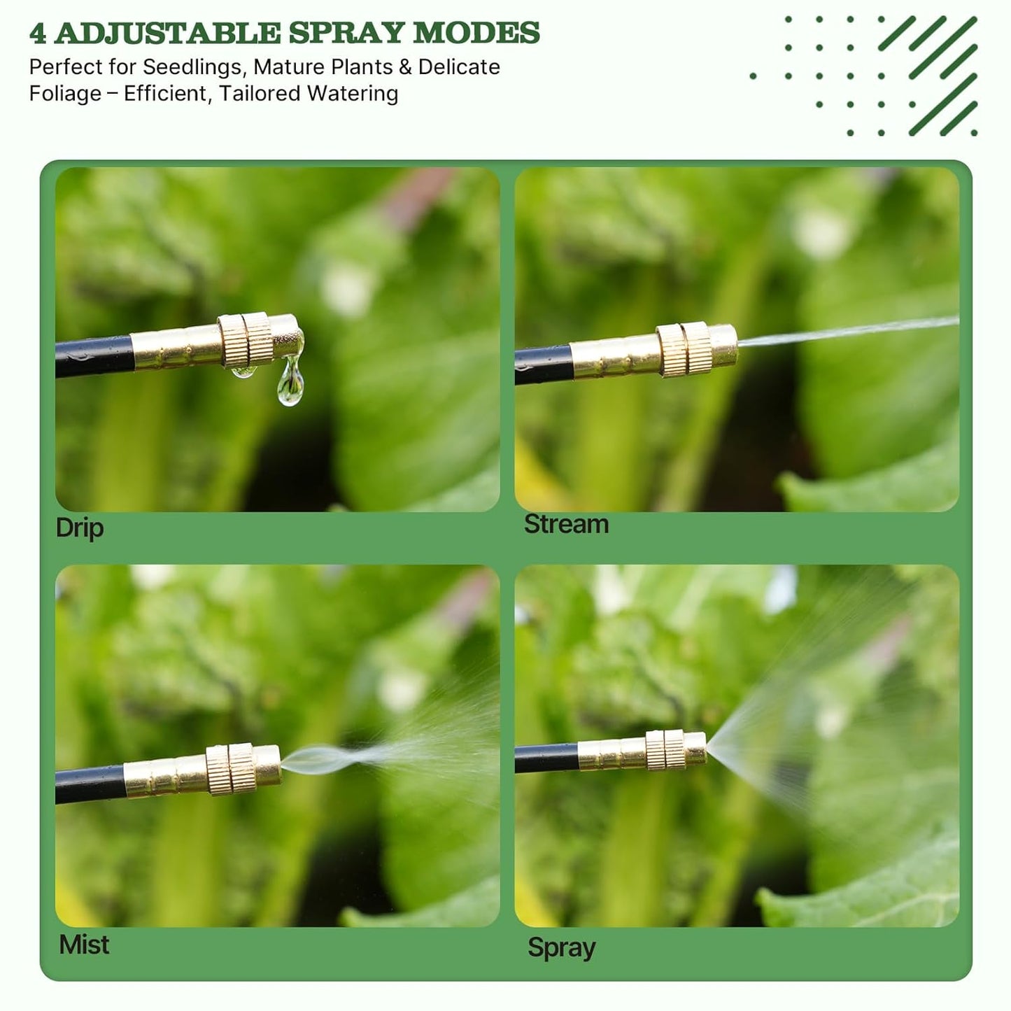 50FT Garden Drip & Mist Irrigation Kit with Adjustable Nozzles