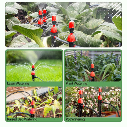 82.4FT Automatic Drip Irrigation Kit with Timer & Adjustable Nozzles