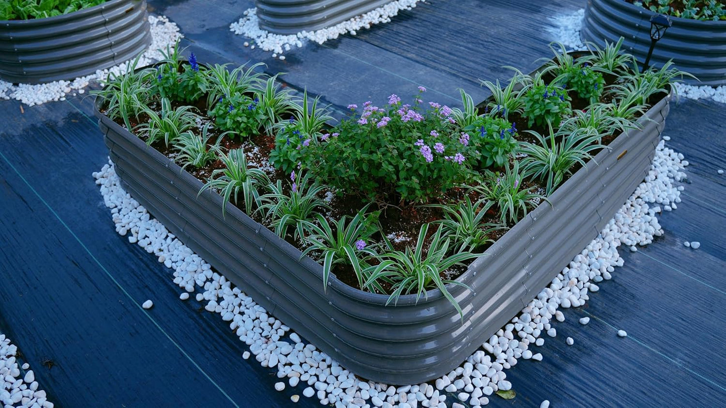 18" Tall Raised Garden Bed Set, 14-Piece Layout for Customizable Gardening