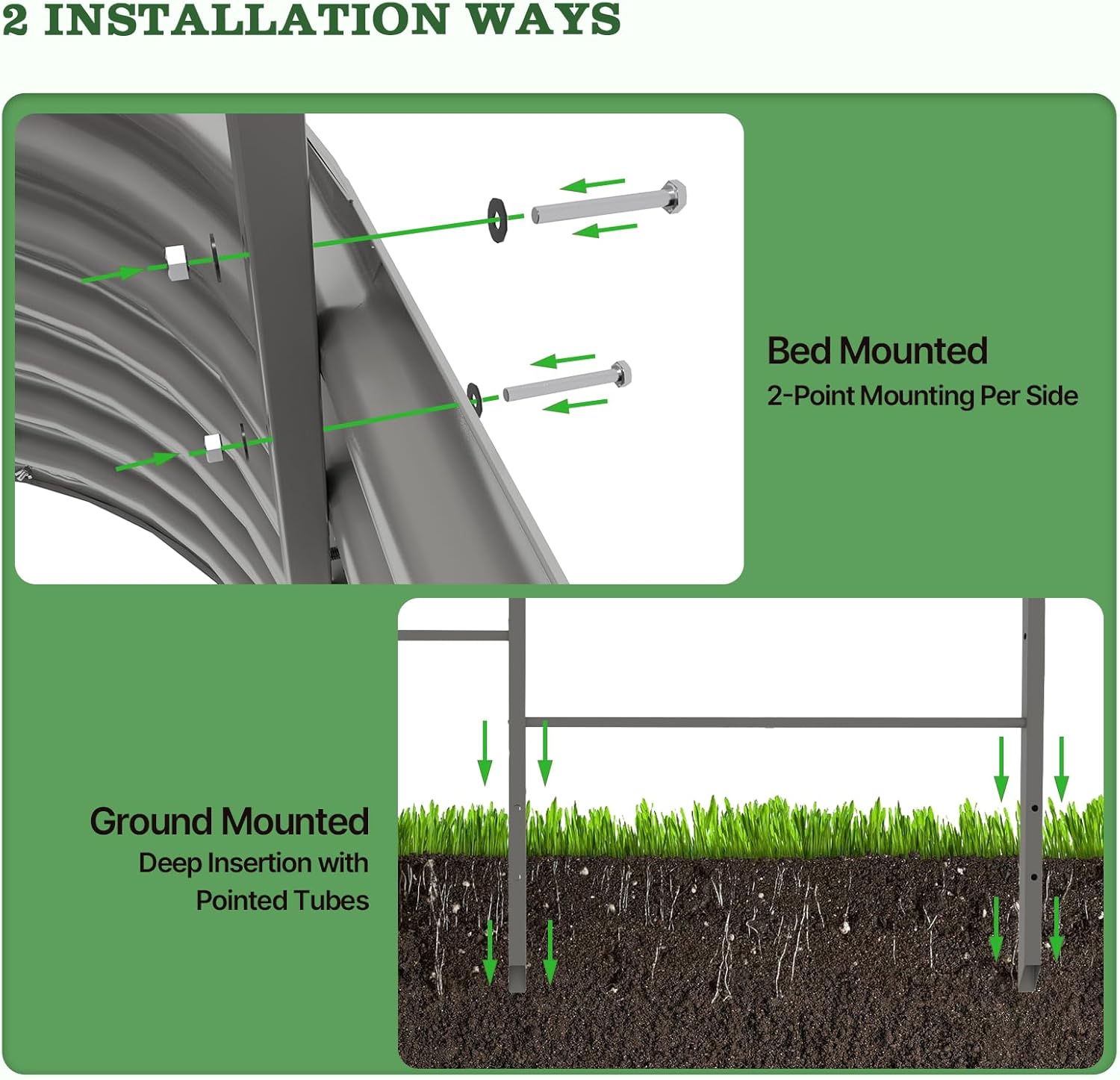 Garden Arch Trellis for Raised Beds – Heavy Duty Metal Tunnel Trellis