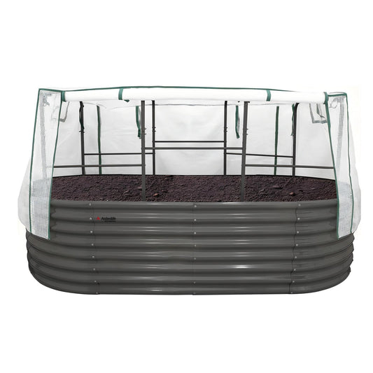 6.0×3.1×2.8 FT Garden Tunnel Trellis with Waterproof PE Net Cover