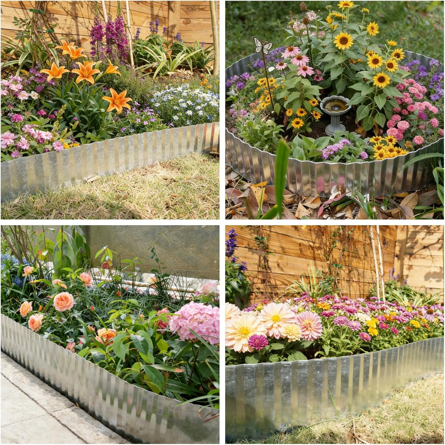 Corrugated Galvanized Steel Landscape Edging – Flexible Metal Garden Border