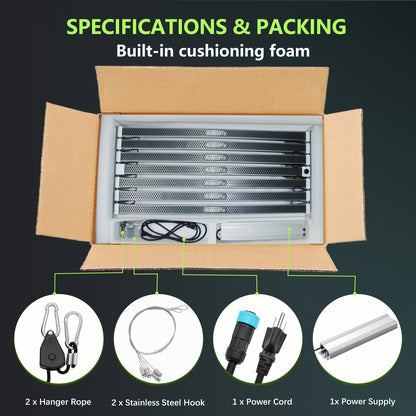 Stretchable LED Grow Light 1000W Grey