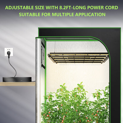 Stretchable LED Grow Light 730W Black