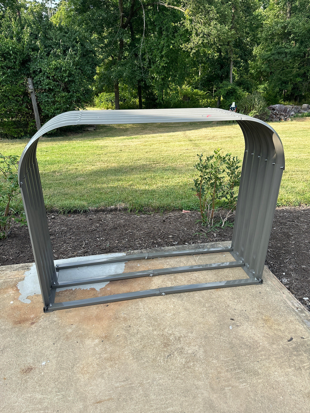 Firewood rack in different settings