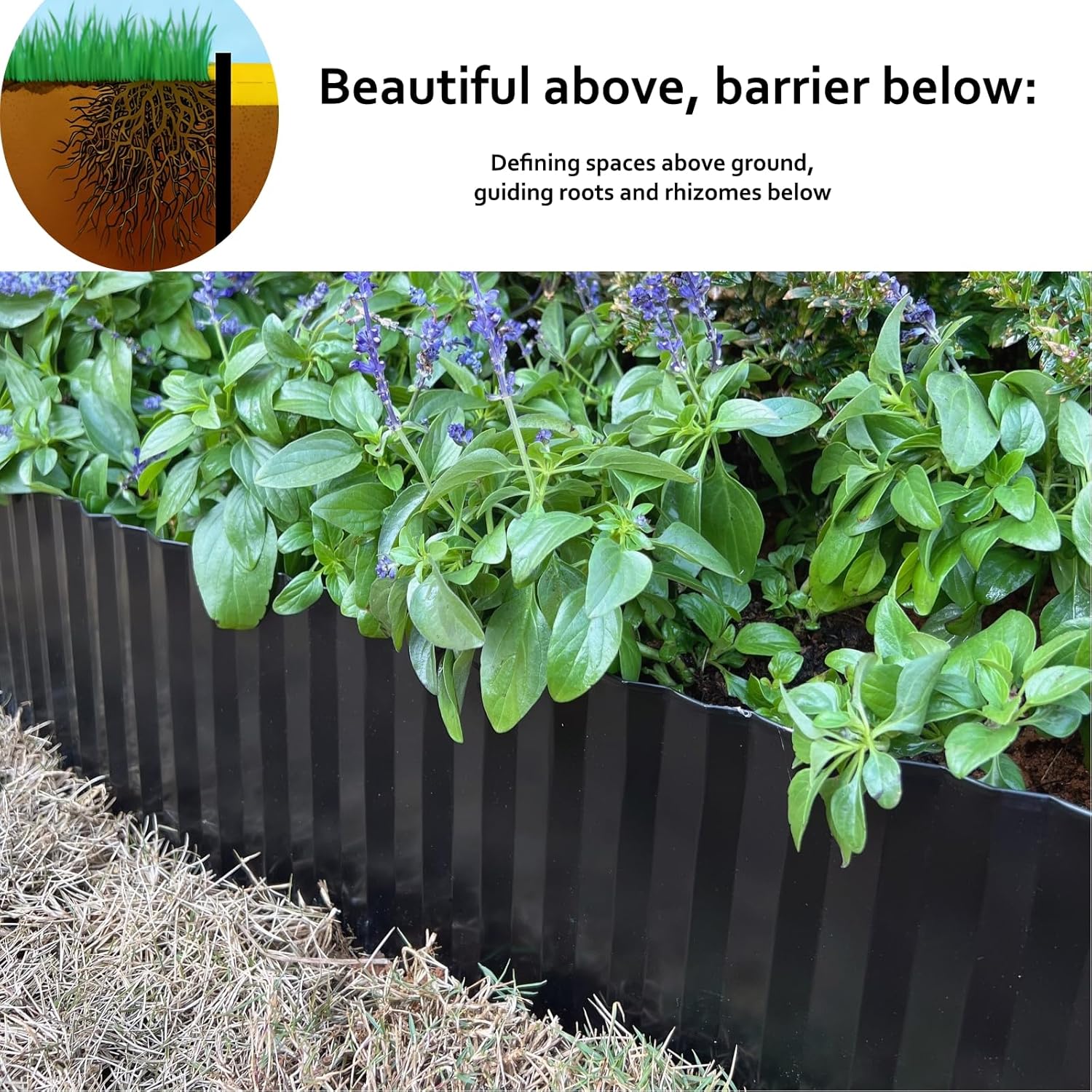 Corrugated Galvanized Steel Landscape Edging – Flexible Metal Garden Border