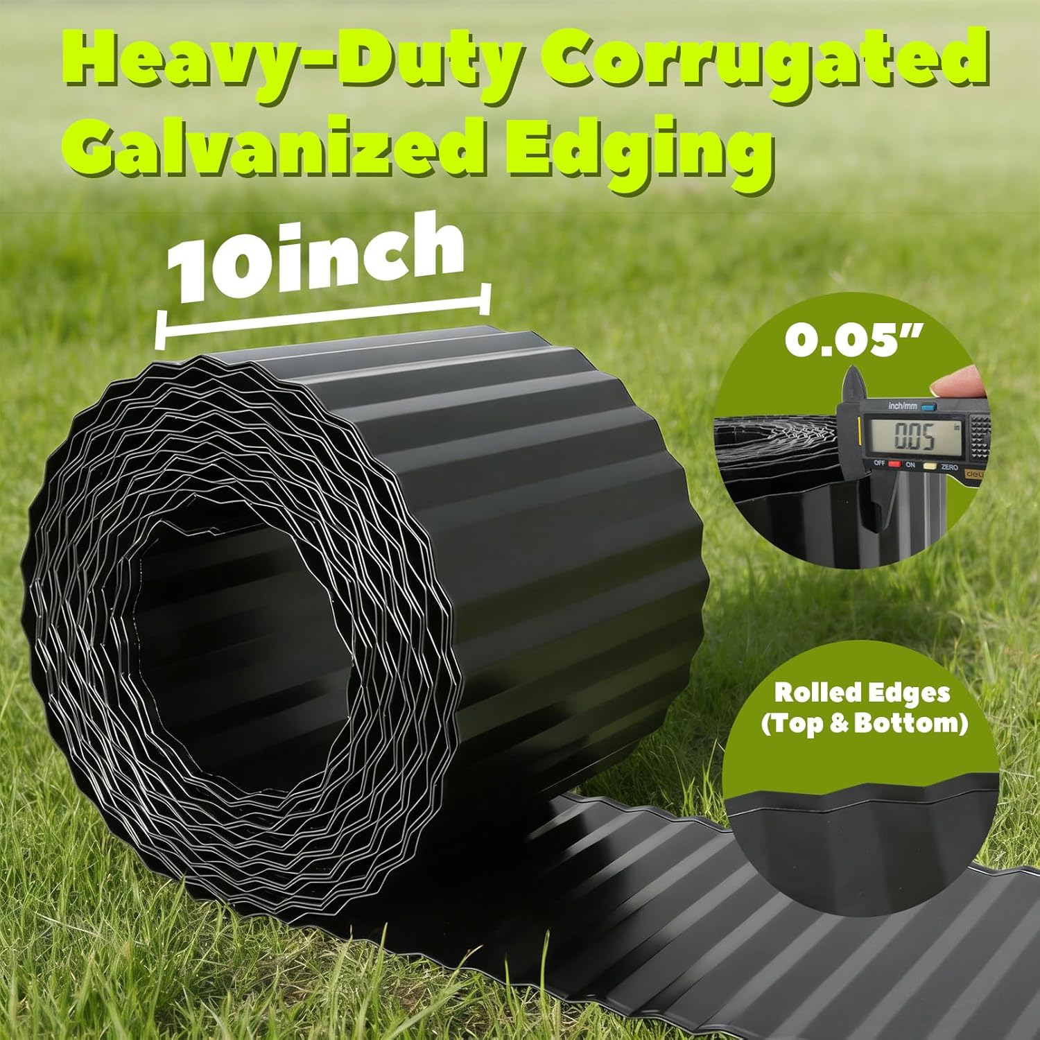 Corrugated Galvanized Steel Landscape Edging – Flexible Metal Garden Border