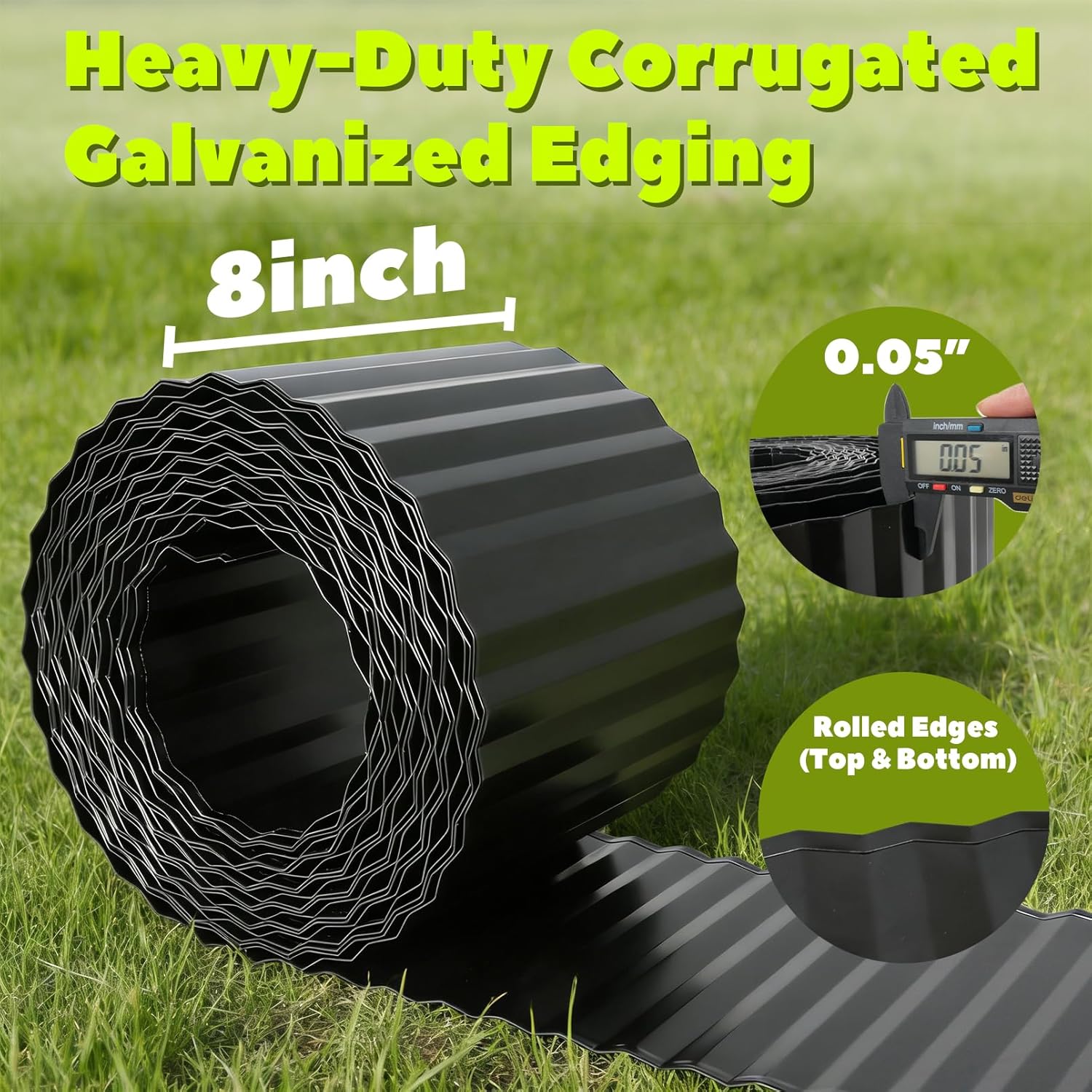 Corrugated Galvanized Steel Landscape Edging – Flexible Metal Garden Border