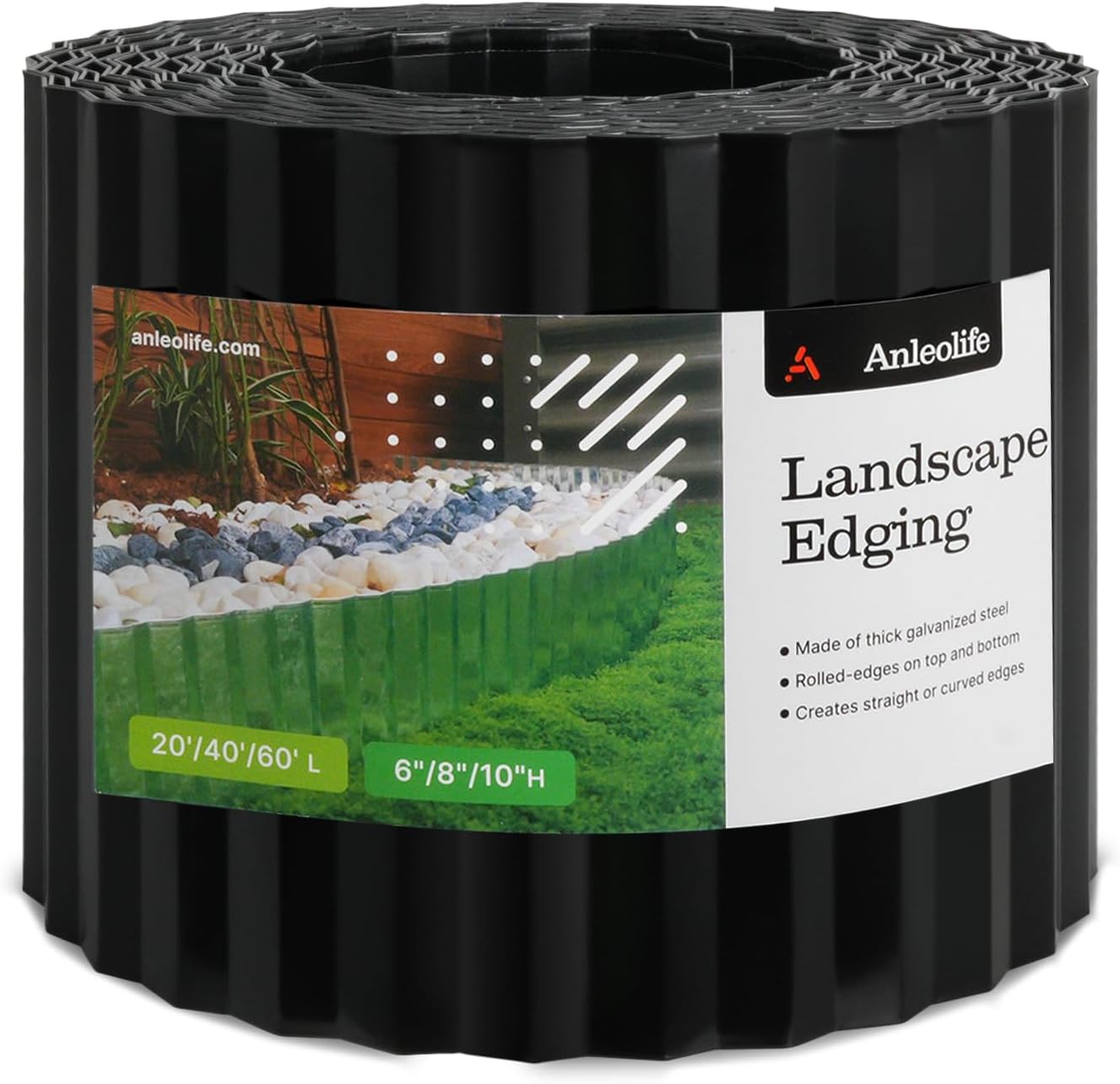 Corrugated Galvanized Steel Landscape Edging – Flexible Metal Garden Border