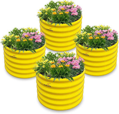 Garden Play – 24''x18'' Round Raised Garden Beds for Kids (4 packs)