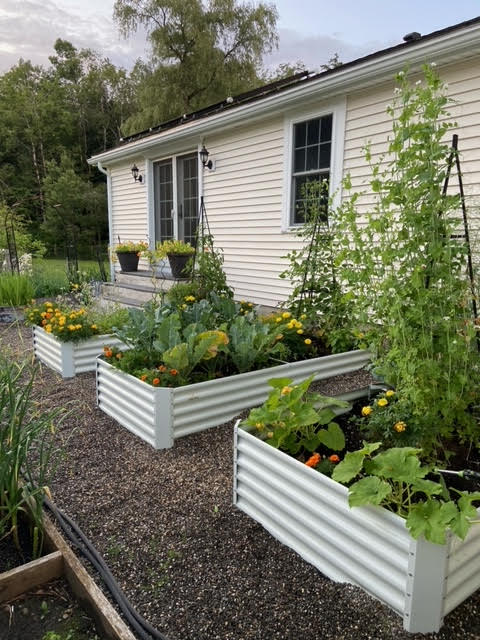 Set of 6: 8x4x1.5ft Rectangular Modular Metal Raised Garden Bed (Quartz Gray/Classic White)