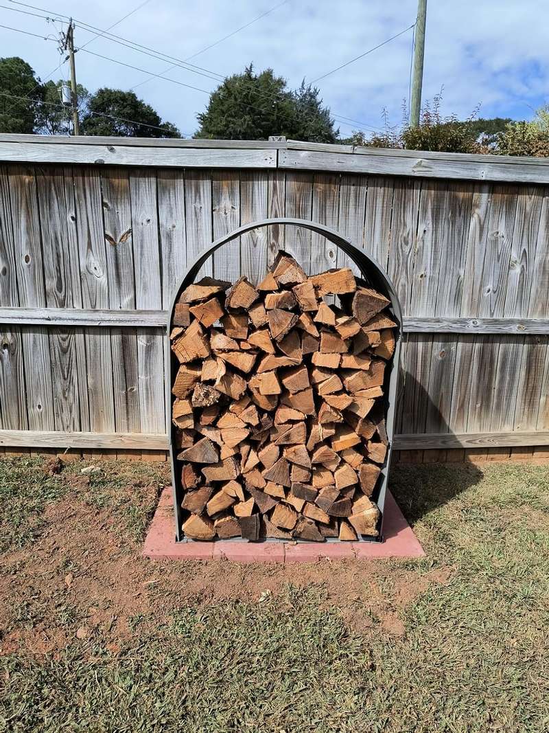 Set of 2, 20 Cubic Ft Each Firewood Storage Shed, Arch-Top Galvanized Steel Log Rack, 36"W x 18"D x 54"H