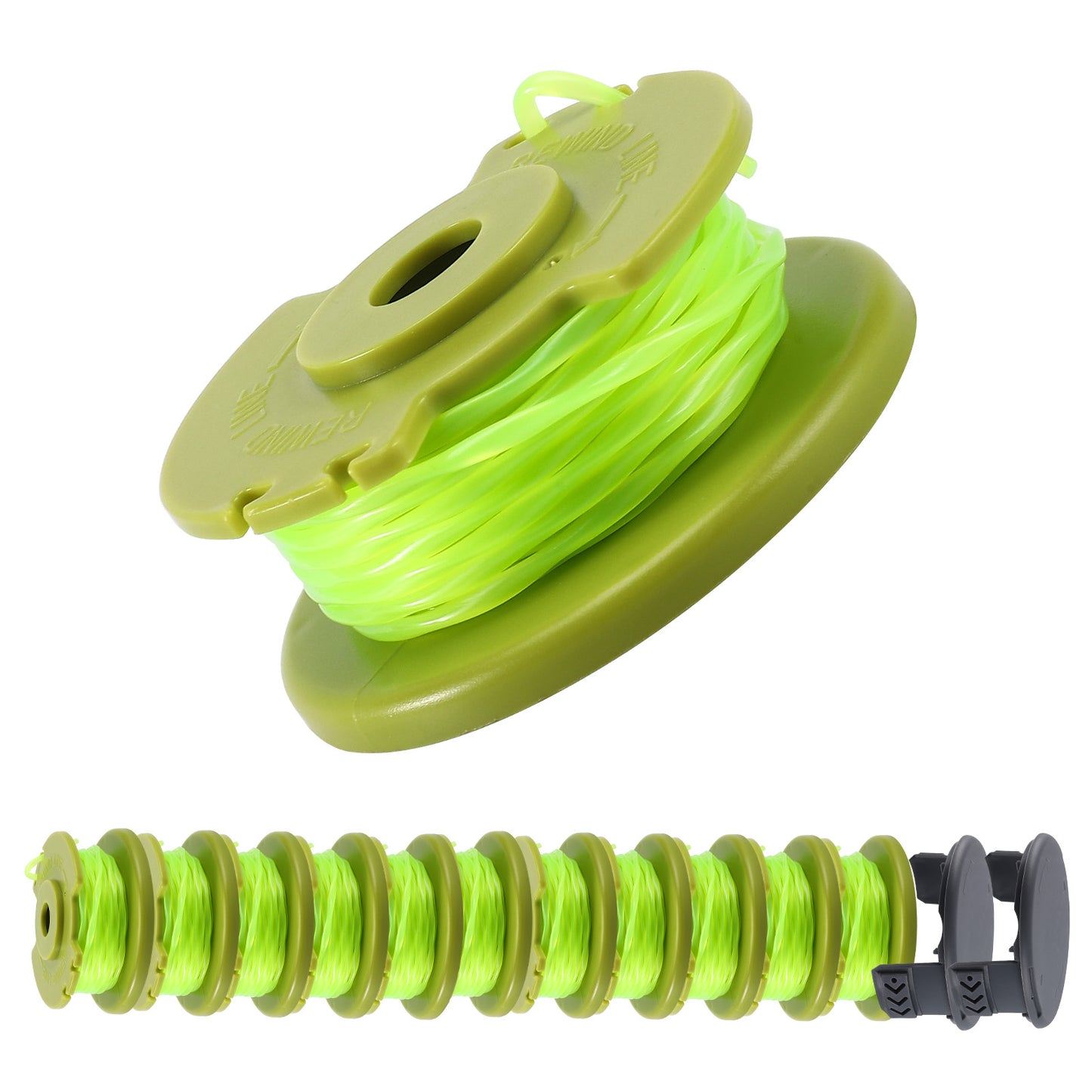 .080''x11ft Twisted Line Spool  #AC80RL3 Replacement for RYOBI Trimmers 18v 24v and 40v