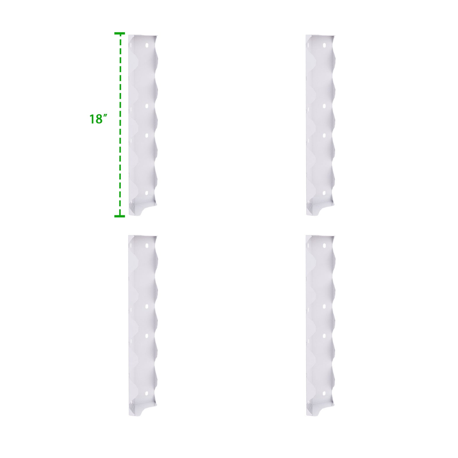 18'' Tall DIY Modular Garden Bed Panels,  22-Gauge Galvanized Steel, 4-Pack